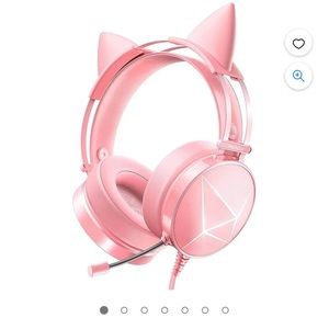 Pink Gaming headsets with Noise Canceling Mic for PC/MAC/PS4/PS5/Switch/Xbox